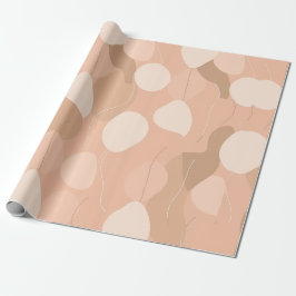 Elegante Neutrale: Abstraktes Balonmuster Geschenkpapier