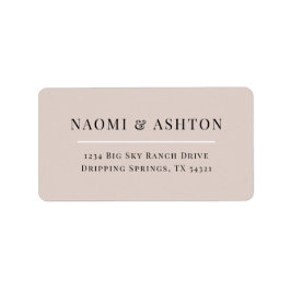 Elegante neutrale Adressetiketten