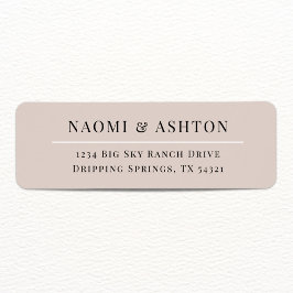 Elegante neutrale Adressetiketten