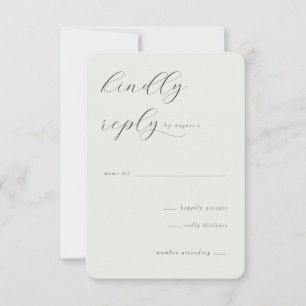 Elegante neutrale Antwortkarte RSVP Karte