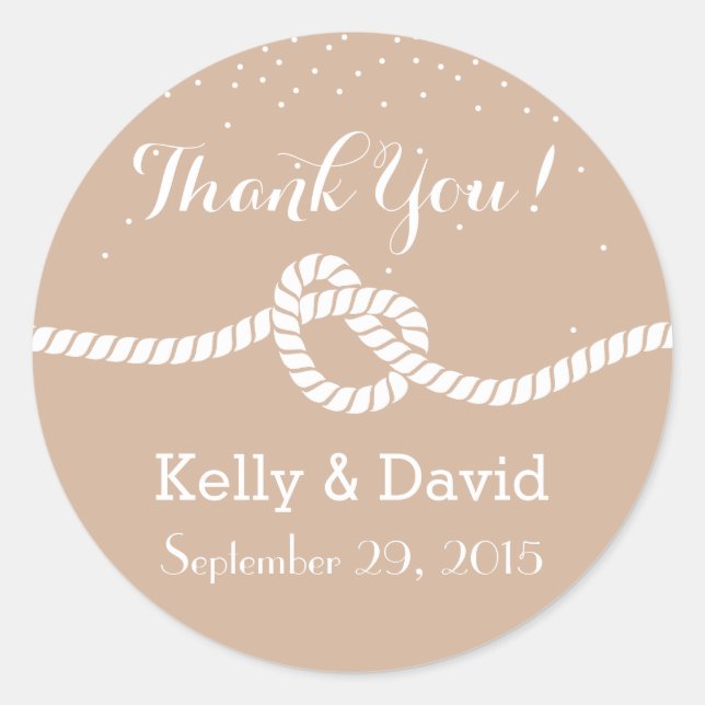 Elegante neutrale Aufkleber für die Gastgeschenk H (Vorderseite)