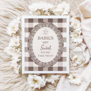 Elegante neutrale Babys sind süße Babyparty Poster