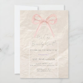 Elegante neutrale Babyshower-Einladung – Minimalis