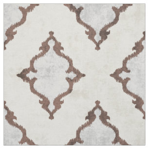 elegante, neutrale, beige-Damast-Tribal-Muster Stoff