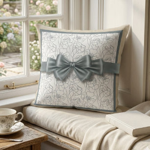 Elegante neutrale Blumen-Croquet-Bogen-Hausdekorat Kissen