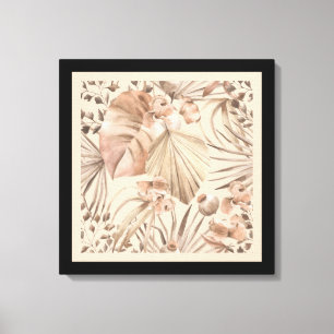 Elegante neutrale botanische Kunst Leinwanddruck