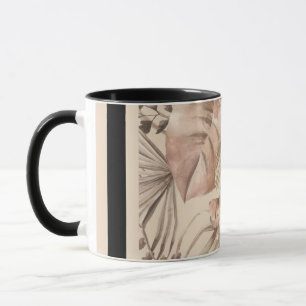 Elegante neutrale botanische Kunst Tasse