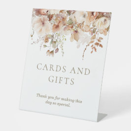 Elegante neutrale Brautparty-Karten Sockelschild