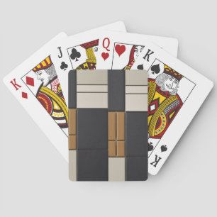 Elegante neutrale gepolsterte Farbblock-Klassiker- Spielkarten