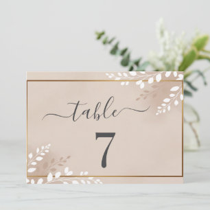 Elegante neutrale Magnolien-Hochzeitstischnummer