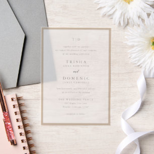 Elegante, neutrale Monogramm Moderne Hochzeit