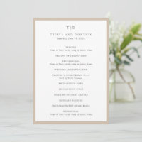 Elegante, neutrale Monogramm Moderne Hochzeit