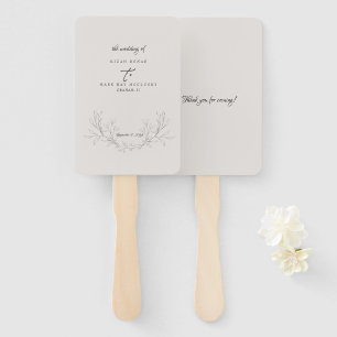 Elegante, neutrale, von Hand Gezeichnet Foliage-Ho Fächer