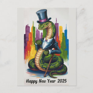 Elegante New Year 2025 Card für Business Professio Postkarte