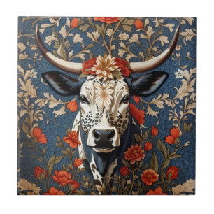 Elegante Nguni-Kuh William Morris Inspiriert Fliese