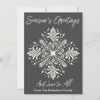 Elegante nicht-denominationale Snowflake-Urlaubska Feiertagskarte