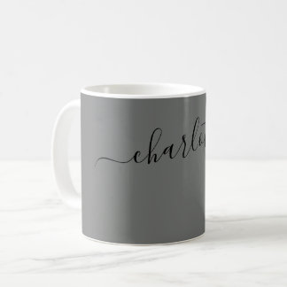 Elegante Nickel-Farb-Moderne-Namens-Personalisiert Kaffeetasse