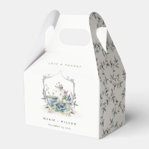 Elegante Niedliche Aqua Blue Blumenstrauß Teatro S Geschenkschachtel