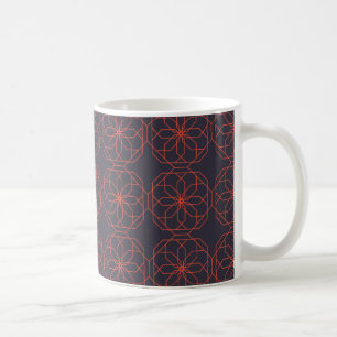 Elegante, niedliche, einfache geometrische Blume Kaffeetasse