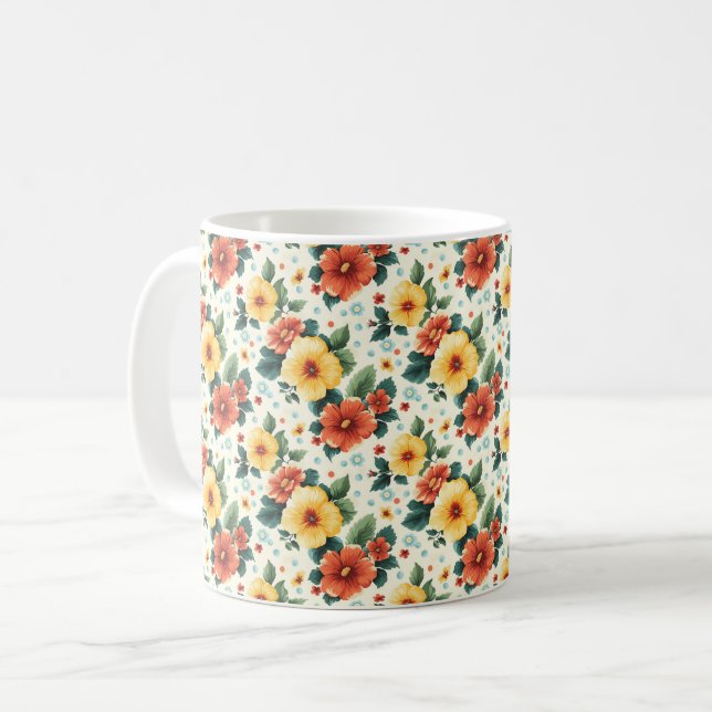 Elegante Niedliche, raffinierte, schicke Romantisc Kaffeetasse (Vorderseite Links)