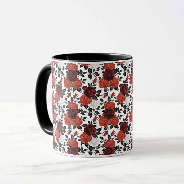 Elegante Niedliche, raffinierte, schicke Romantisc Tasse (Vorderseite Links)