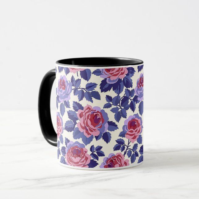 Elegante Niedliche, raffinierte, schicke Romantisc Tasse (Vorderseite Links)