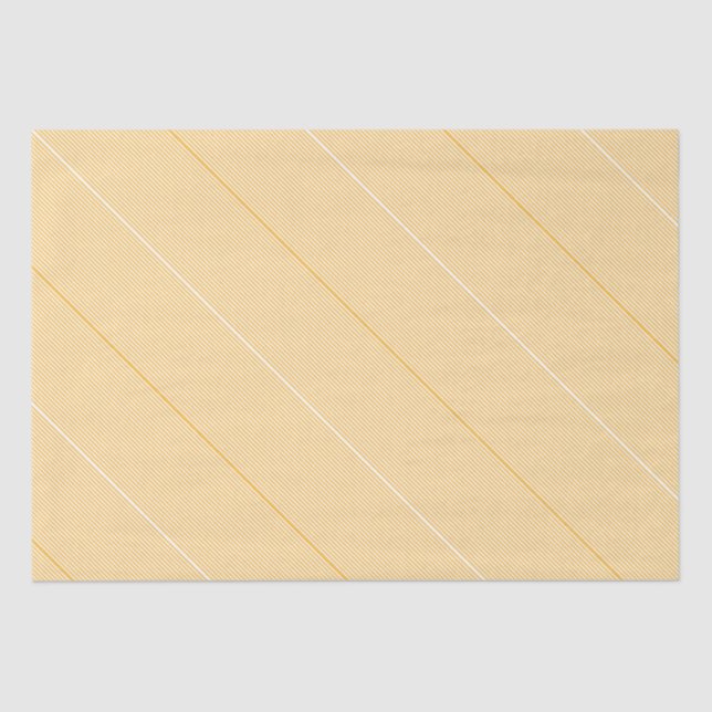 Elegante, Niedliche, weiche Streifen in Gelb und C Seidenpapier (Vorderseite)