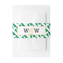 Elegante NIGERIA NAIJA Monogram Wedding Celebratio Einladungsbanderole