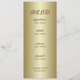 Elegante noble Goldmenü-Karte Menükarte