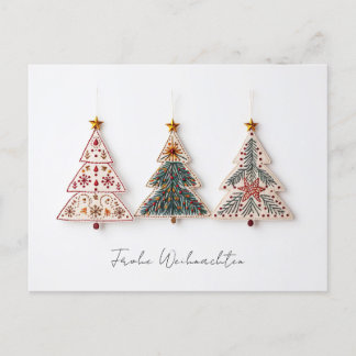 Elegante Nordic Style Weihnachtsbäume Postkarte