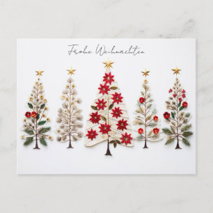 Elegante Nordic Style Weihnachtsbäume Postkarte