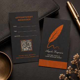 Elegante Notar Orange Public Terminkarte