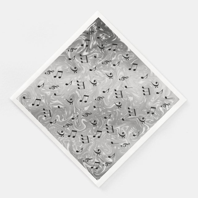 elegante Noten gemustert Papiertücher Serviette (Ecke)