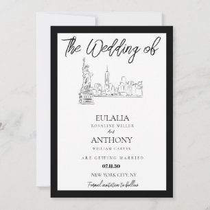 Elegante NYC-Skyline-Hochzeitseinladung Einladung
