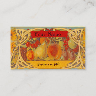 Elegante Obstetiketten-Design-Geschäftskarten Visitenkarte