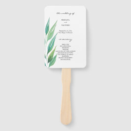 Elegante Ocean Green Blue Watercolor Fächer