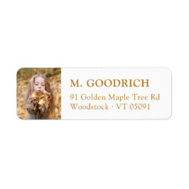 Elegante Ochre Fall Foto Rücksendeadresse