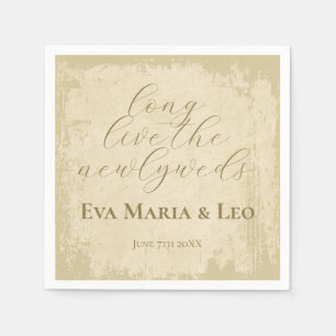 Elegante Off-White Grunge Edge Serviette