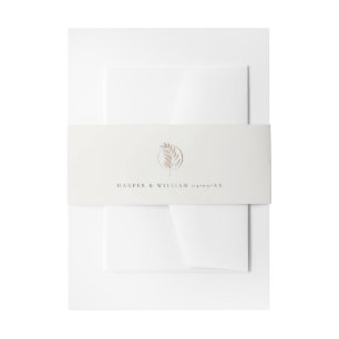 Elegante Offweiße Zweige-Hochzeit Einladungsbanderole