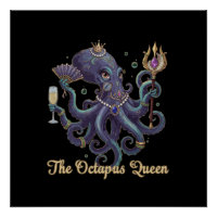 Elegante Oktopus Königin | Königliche Fantasy Meer