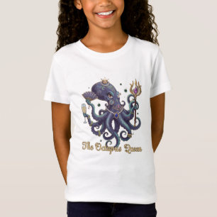 Elegante Oktopus Königin Königliche Fantasy Meer T-Shirt
