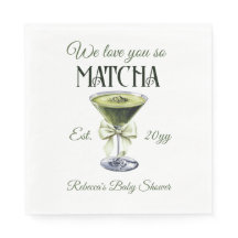 Elegante Olive Bow Liebe Sie So Matcha Baby Dusche