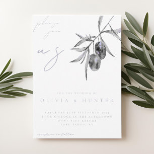 Elegante Olive Branch Einladung zur Hochzeit