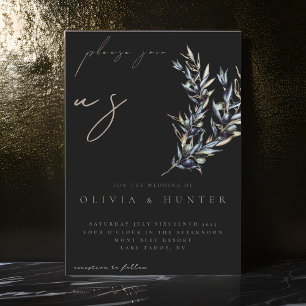 Elegante Olive Branch Einladung zur Hochzeit