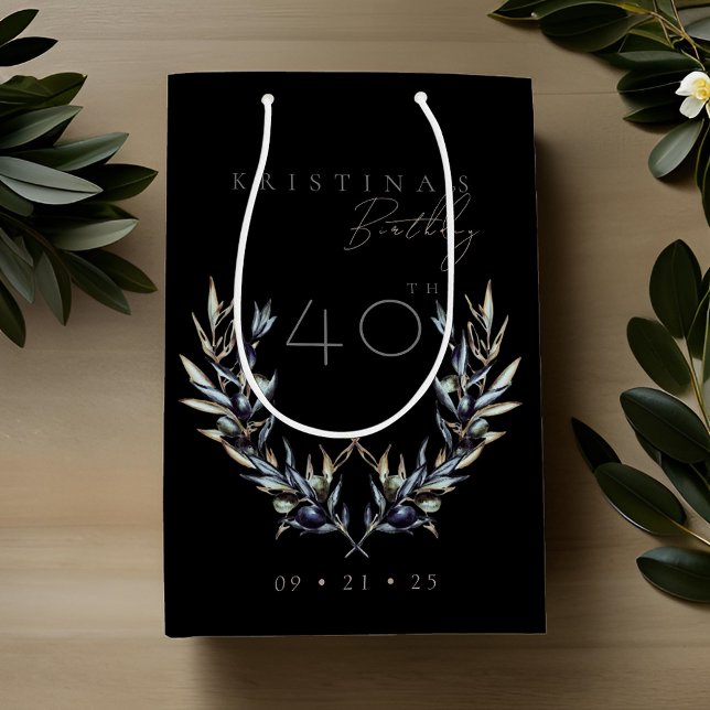 Elegante Olive Branch JEDER Geburtstag Mittlere Geschenktüte (Von Creator hochgeladen)