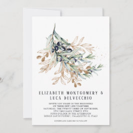 Elegante Olive Grove | Boho Botanische Einladung