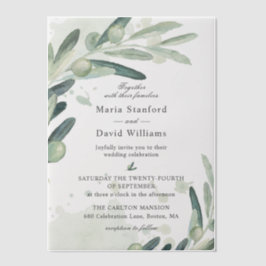 Elegante Olive Sprig Branch Wedding