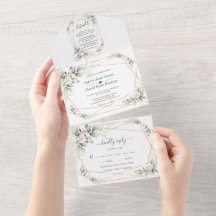 Elegante Olivenbäume Gold Hochzeit in einem