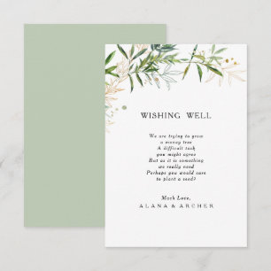 Elegante Olivenbäume Hochzeit-Wohlfühlkarte Begleitkarte