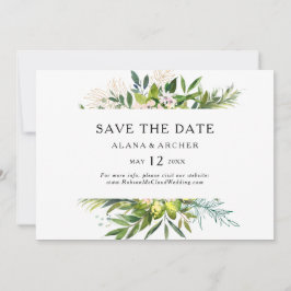 Elegante Olivenöle Horizontal Save the Date